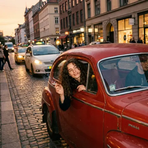 Dusk Vintage Car Portrait