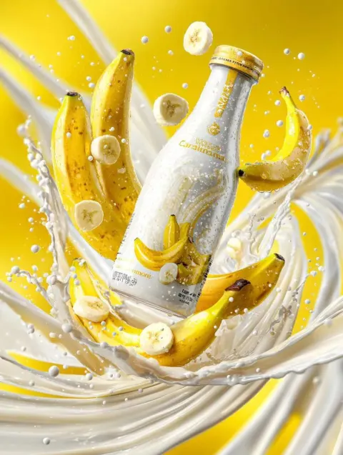 Banana Milk Splash Ad