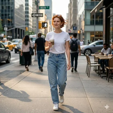Confident Woman on Street