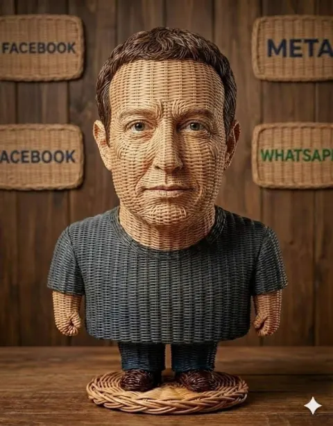 Hyper-Realistic Wicker Character Sculpture