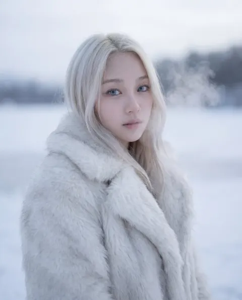 Ethereal Snowy Cinematic Portrait