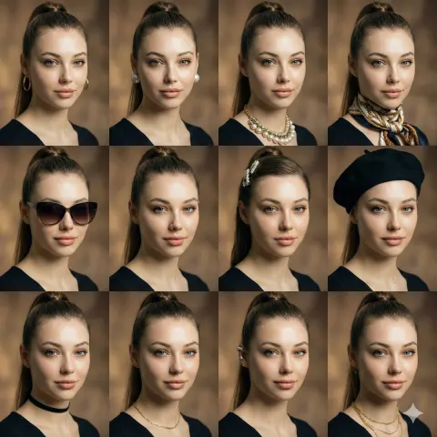 Accessory Fashion Collage Portrait