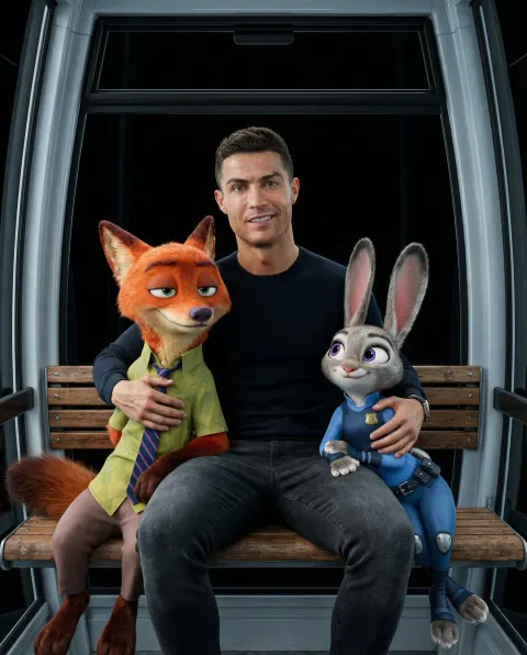 Ronaldo Zootopia Cable Car Portrait
