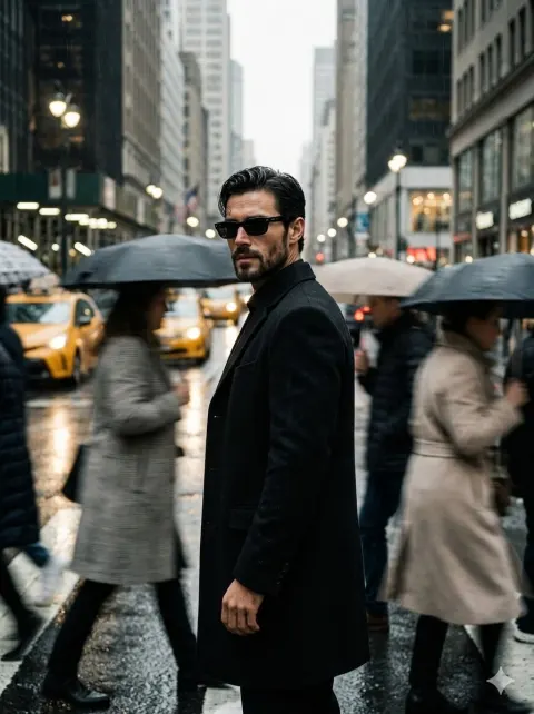 Solitary Man in Urban Chaos