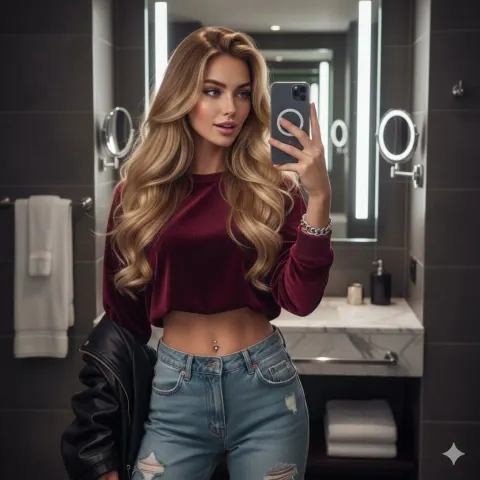 Luxury Bathroom Mirror Selfie Fashion