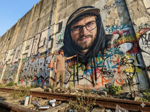 3D Street Art Mural Breaks Wall