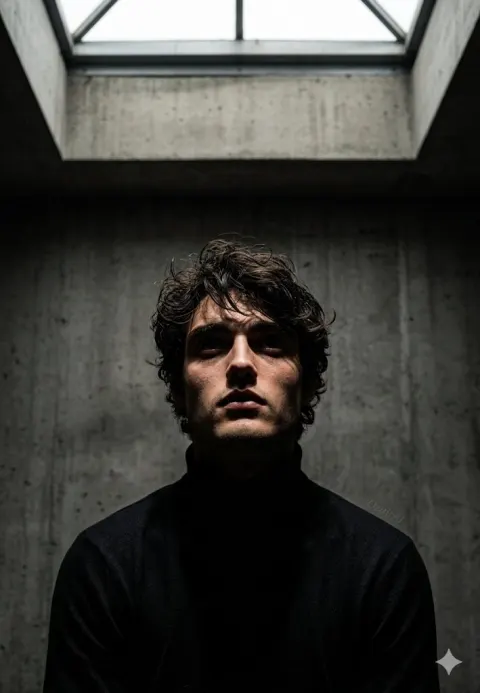 Harsh Top Light Portrait