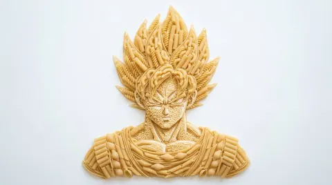 Pasta Art Portrait