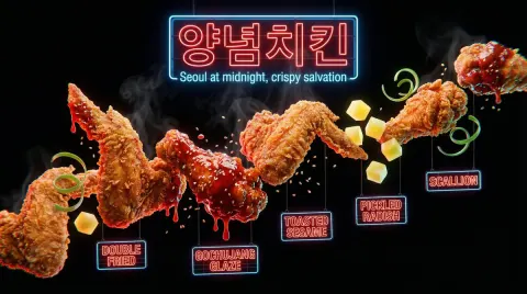 Neon Night Market Food Explosion