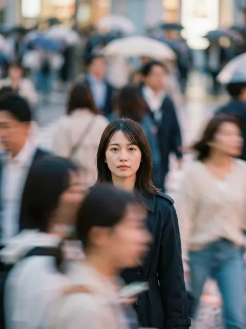 Stillness in the Motion Blur Crowd