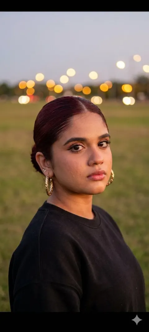 Contemplative Woman In Twilight Glow