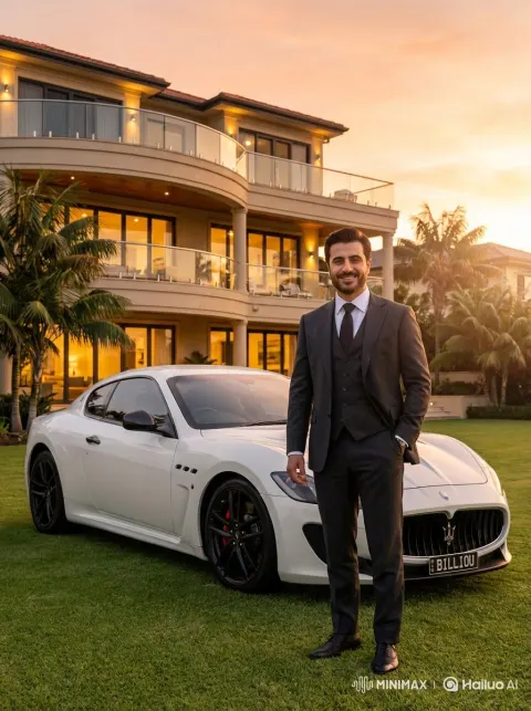 Luxury Lifestyle Maserati Mansion Sunset