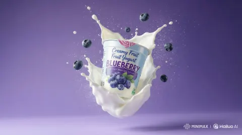 Floating Blueberry Yogurt Splash