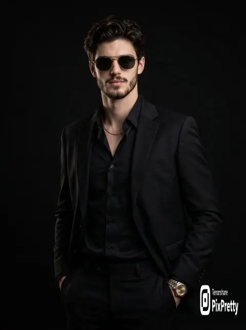 Black Gold Charismatic Man