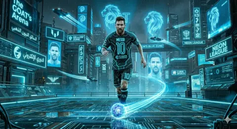 Cyberpunk Soccer Neon Future City