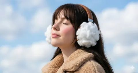 Dreamy Cloud Girl Portrait