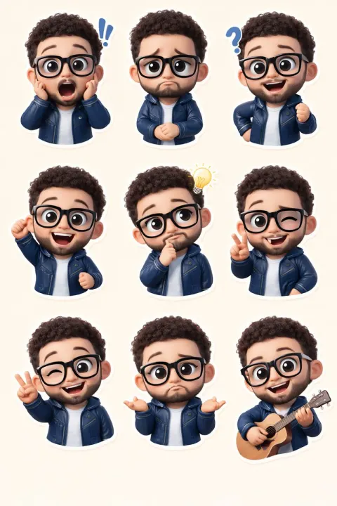 3D Chibi Sticker Collection