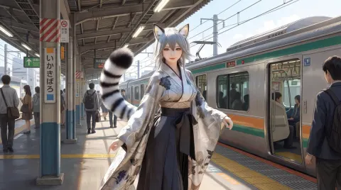 Japanese Train Platform Perfect Lighting