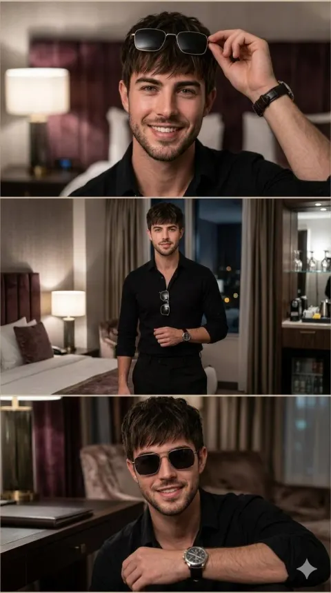 Stylish Hotel Portrait Triptych