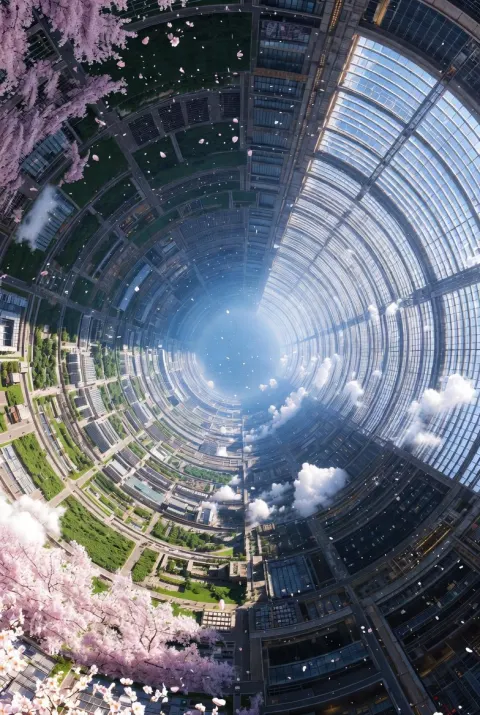 Giant Space Cylinder Biosphere