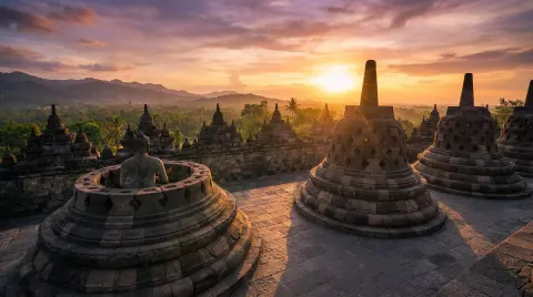 Sunset at Java Coordinates