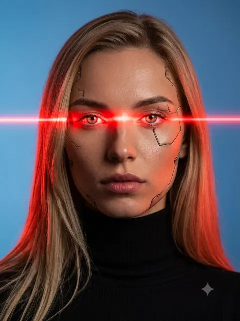 Cybernetic Female Android Studio Portrait