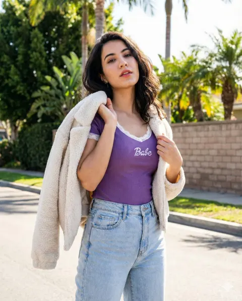 Confident Street Portrait in Sunlight