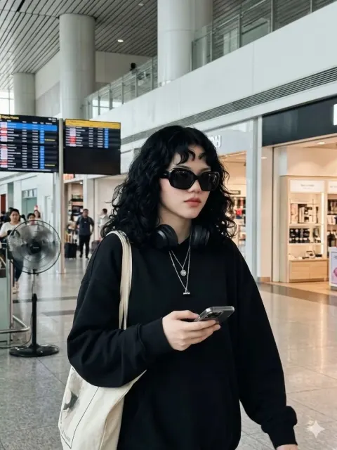 Airport Street Style Fashion Portrait