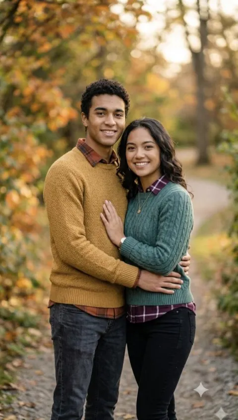 Autumn Couple Forest Photoshoot