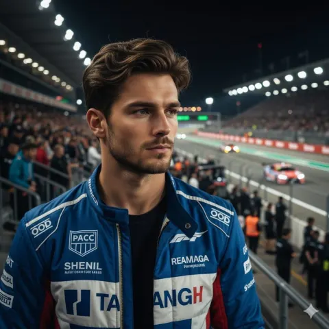 Cinematic Night Racer Portrait
