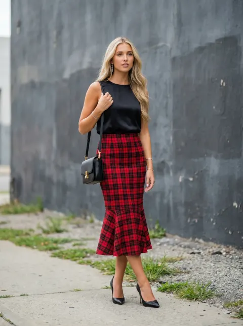 Urban Wall - Plaid Skirt