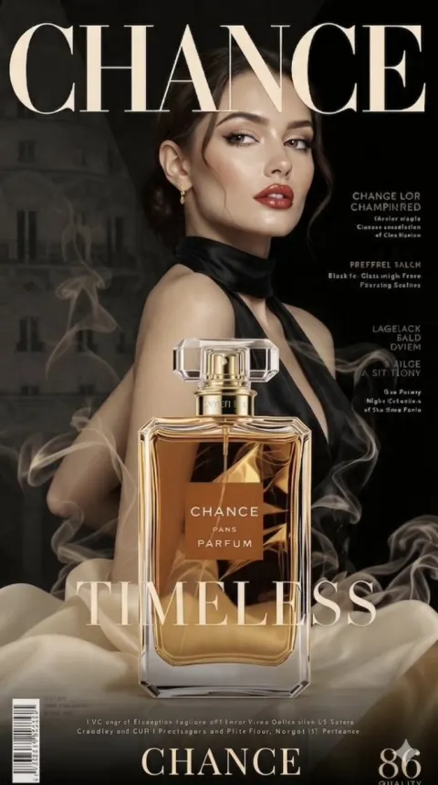 Elegant Paris Perfume Magazine Cover