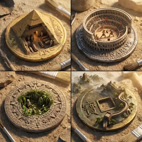 Ancient Coin Architectural Dioramas