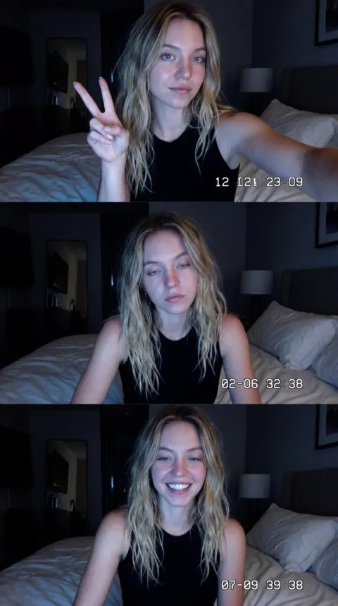 Vintage Webcam Girl Collage