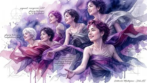 Luxury Watercolor Portrait Art