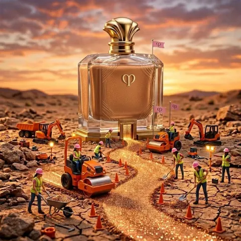 Luxury Foundation Miniature Construction Scene