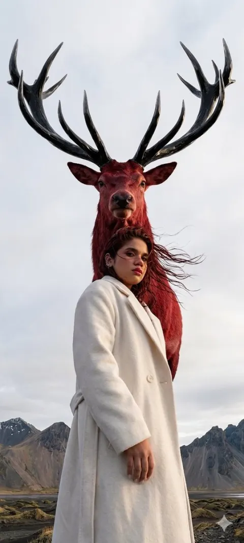 Giant Deer Mountain Fashion Shoot