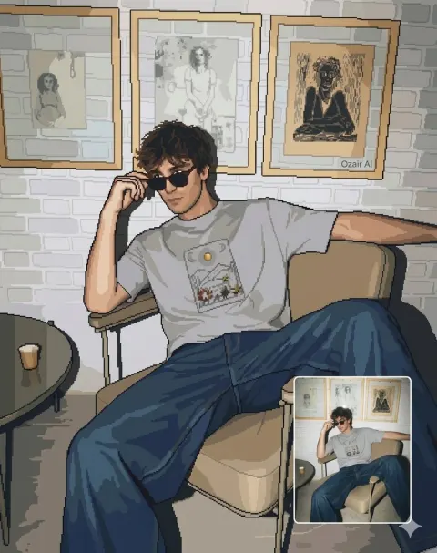 Stylish Pixel Art Portrait in Sunglasses