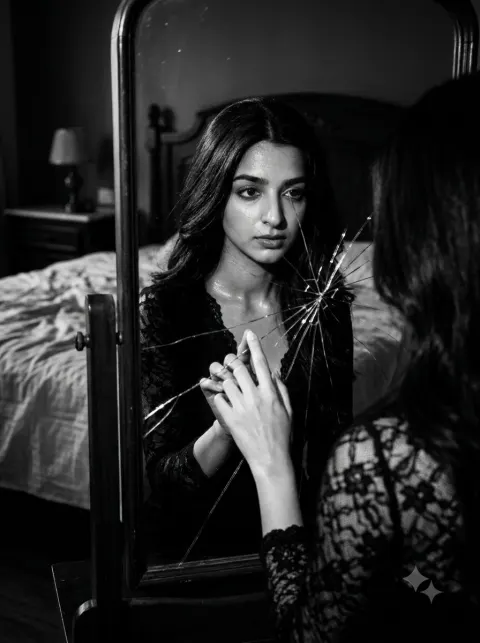 Noir Mirror Gaze
