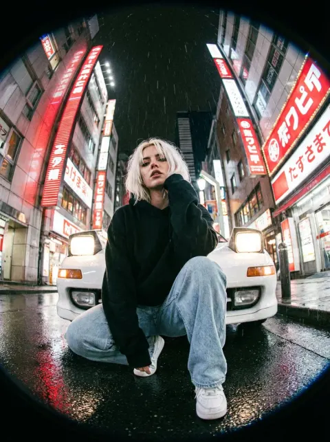Tokyo Night Street Racing Portrait