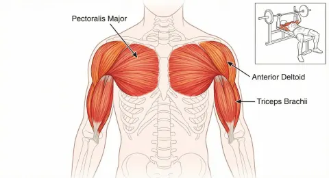 Bench Press Muscle Activation Diagram
