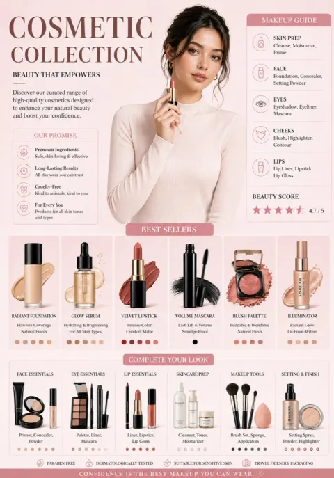 Soft Cosmetic Brand Infographic