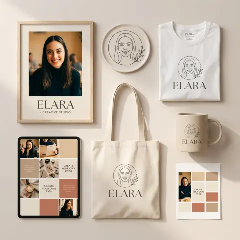Minimalist Female Personal Branding Mockup
