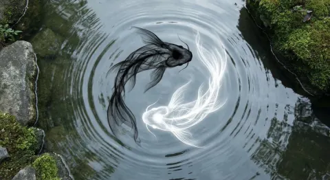 Koi Yin Yang Zen Art