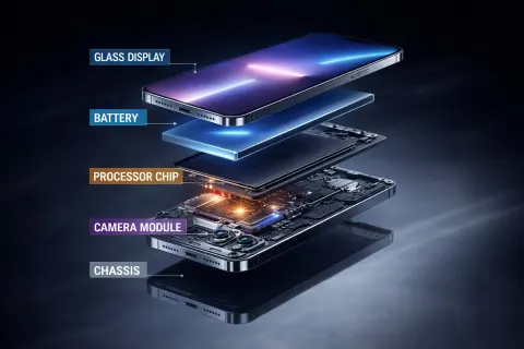 Futuristic Flagship Phone Exploded