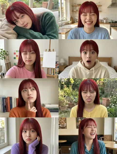 Vibrant Girl Portrait Collage
