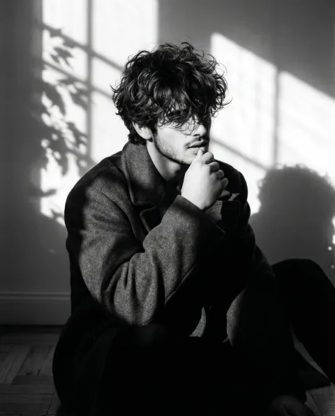 Moody Black And White Aesthetic Portrait