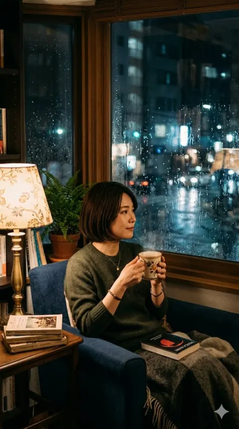 Cozy Rainy Night by the Window