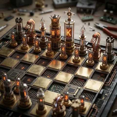 Cyberpunk Neon Chess City