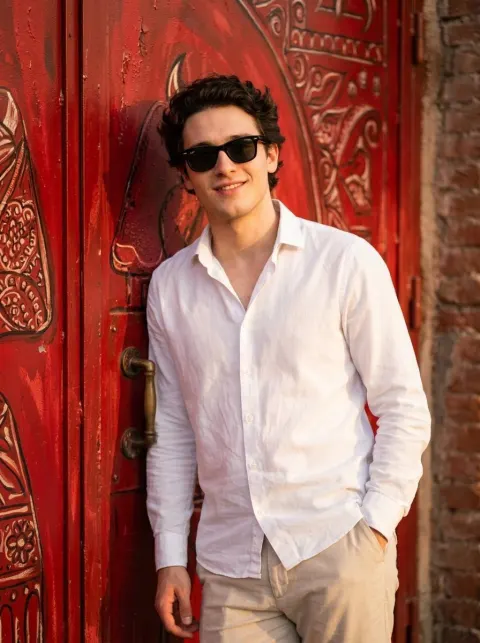 Stylish Portrait at Red Door